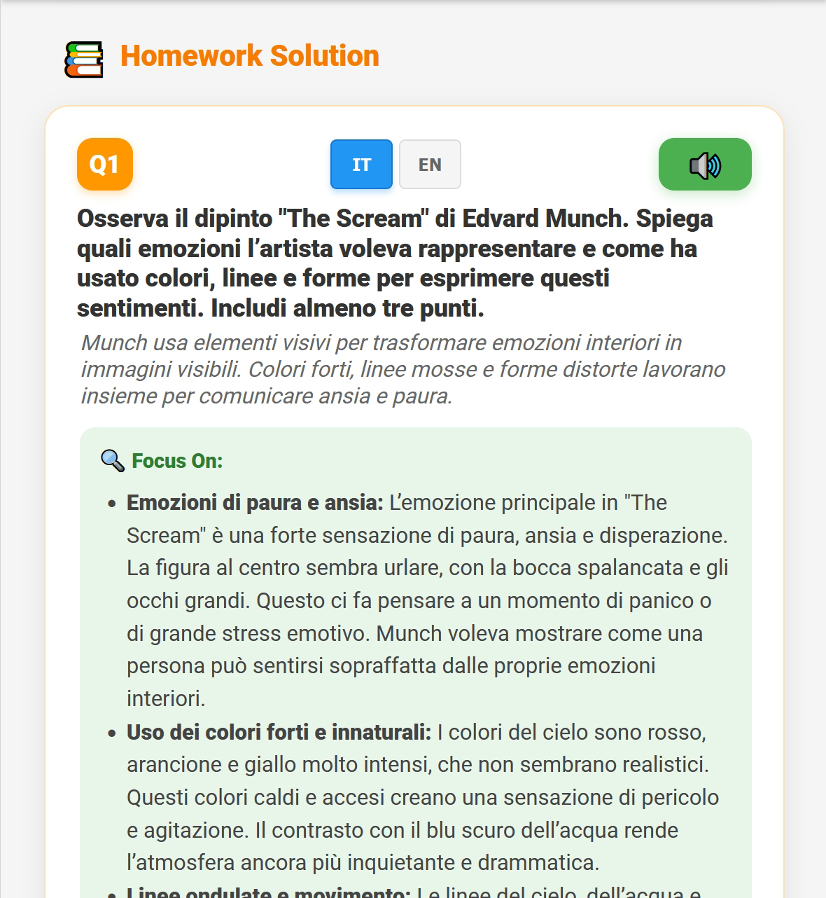 Bilingual homework solution